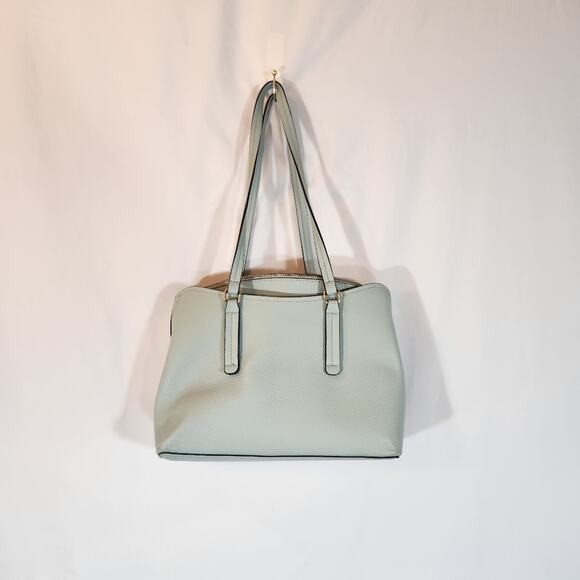 NANETTE LEPORE Mint Green Pebble Leather Shoulder Bag Purse FLAWED - Picture 3 of 9